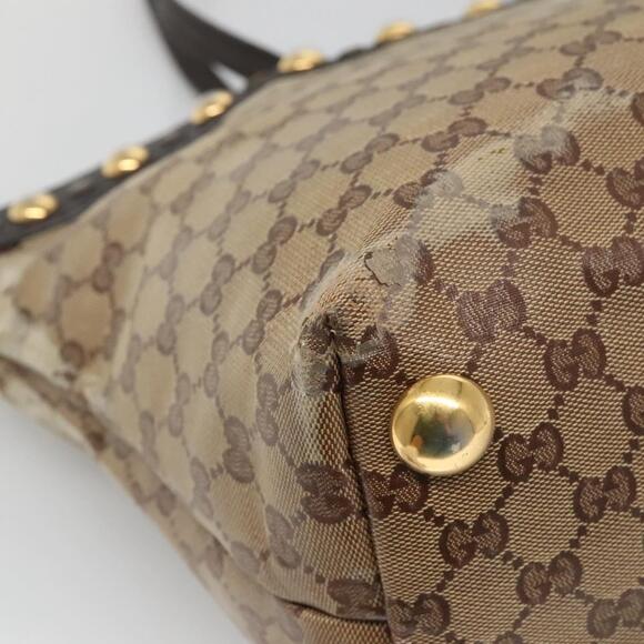 GUCCI GG Crystal Tote Bag Coated Canvas Beige Gold - Picture 13 of 16
